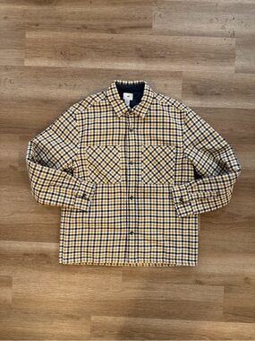 H&M Mustard, Navy and White Plaid Shacket